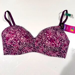 Maidenform lightly padded wireless comfort t-shirt bra convertible straps LG